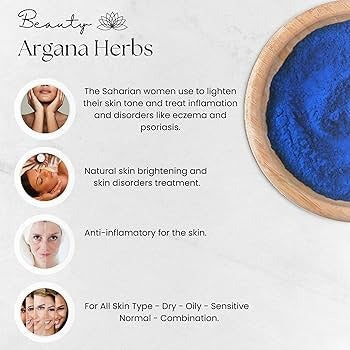 Pack Of 2 Skin Brightening Moroccan Blue Neela Powder